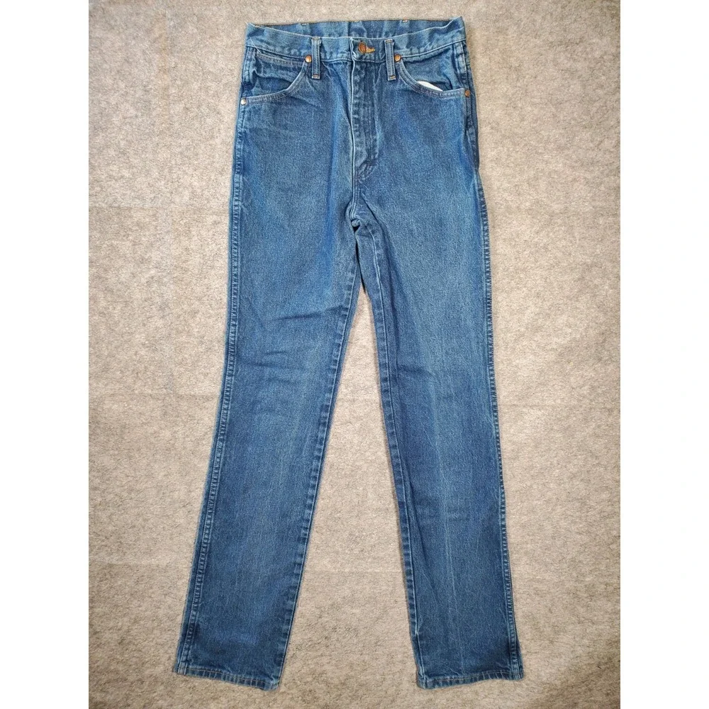 Wrangler Jeans Mens 28x35* Blue Denim Cowboy Cut Slim Fit Western Rodeo 936PWD